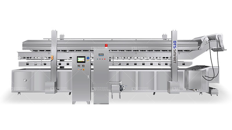 Thermal oil heating and frying production line